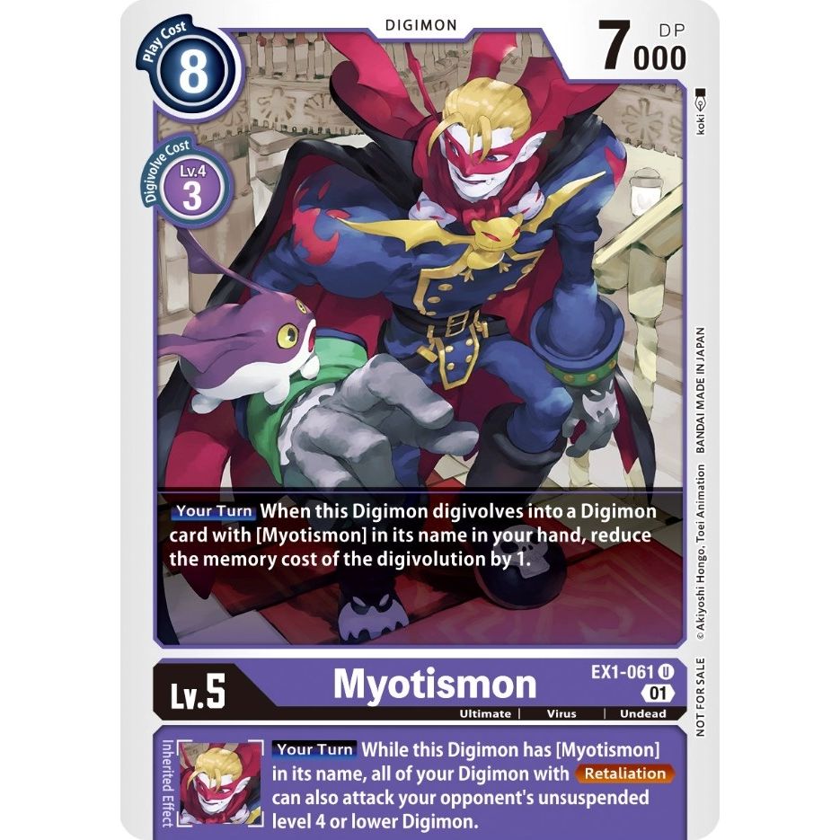 Image for Myotismon (Winner Pack X Record) (EX1-061 U) (EX01) - Digimon Card Game