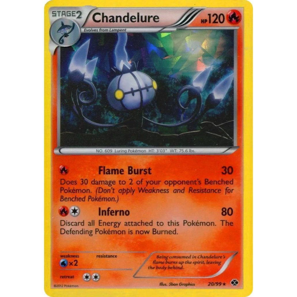 Image for Chandelure - 20/99 (Cracked Ice Holo) (020/099) (BLE) - Pokemon