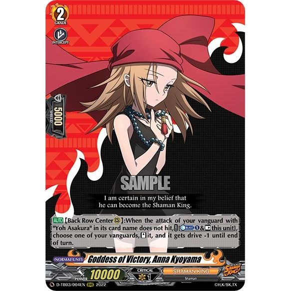 Image for Goddess of Victory, Anna Kyoyama (D-TB03/004EN) (D-TB03) - Cardfight Vanguard