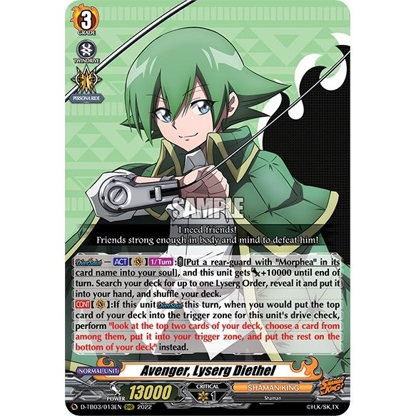 Image for Avenger, Lyserg Diethel (D-TB03/013EN) (D-TB03) - Cardfight Vanguard