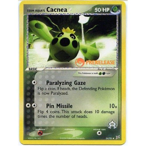 Image for Team Aqua's Cacnea - 24/95 (Prerelease) (024/095) (MCAP) - Pokemon