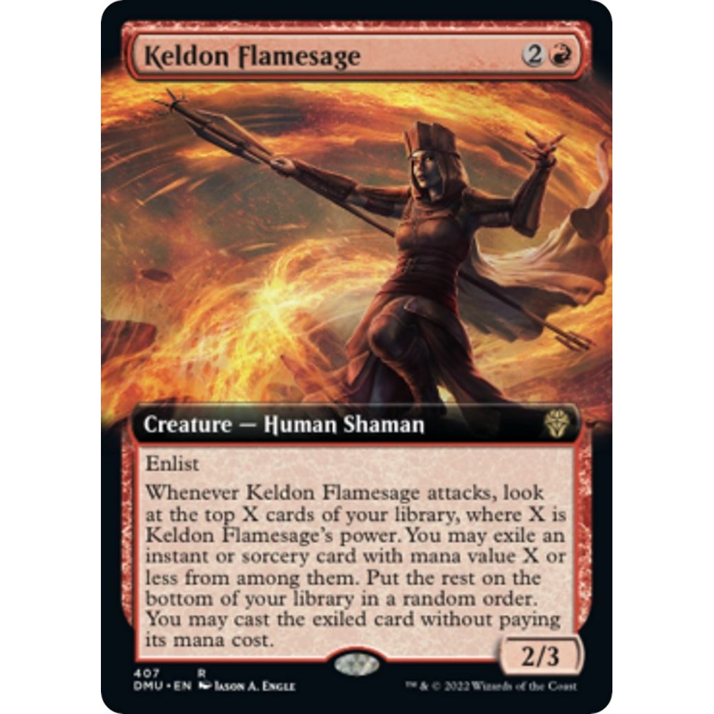 Image for Keldon Flamesage (Extended Art) (407) (DMU) - Magic: The Gathering