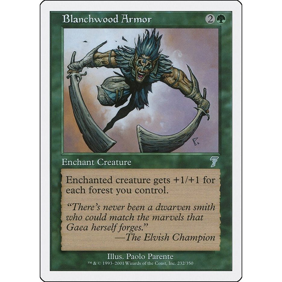 Image for Blanchwood Armor (232) (7ED) - Magic: The Gathering