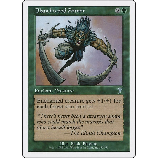 Image for Blanchwood Armor (232) (7ED) - Magic: The Gathering