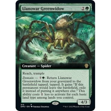 Image for Llanowar Greenwidow (Extended Art) (415) (DMU) - Magic: The Gathering