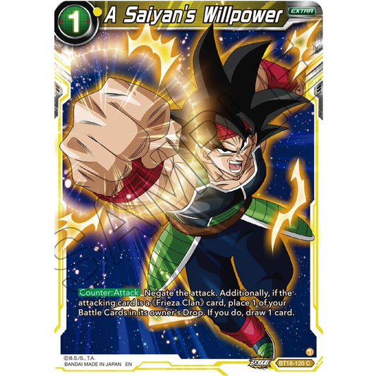 Image for A Saiyan's Willpower (BT18-120) (DBS-B18) - Dragon Ball Super: Masters
