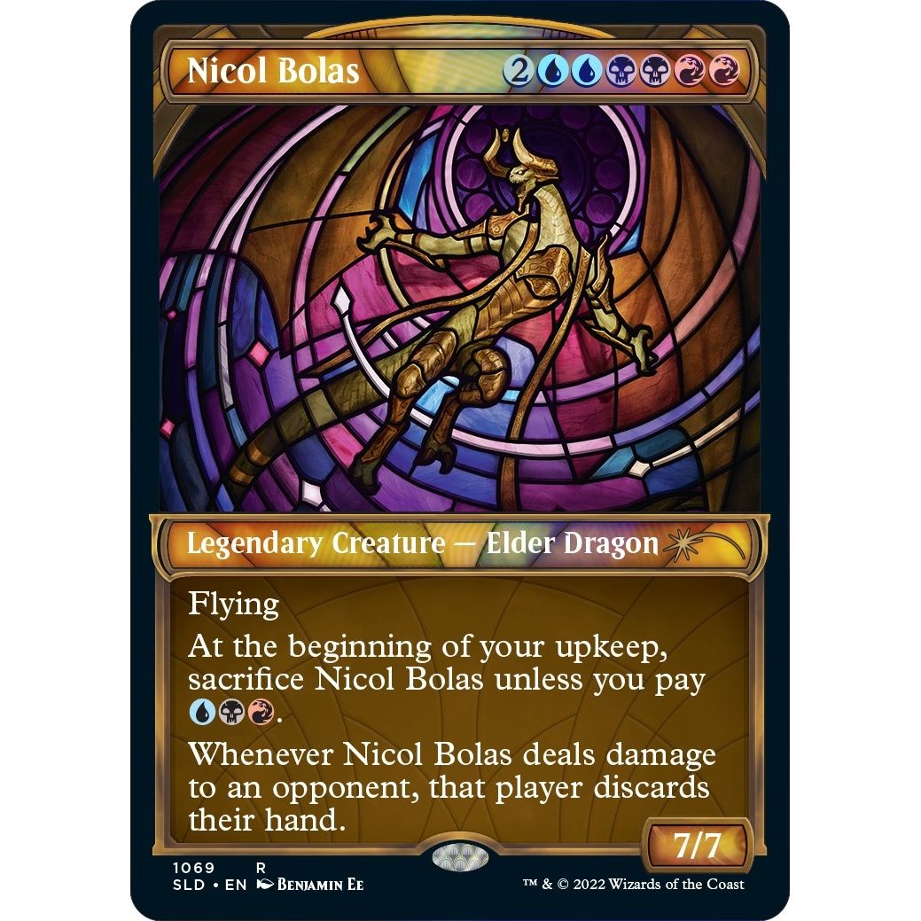 Image for Nicol Bolas (Stained Glass) (Textured Foil) (1069) (SLD) - Magic: The Gathering