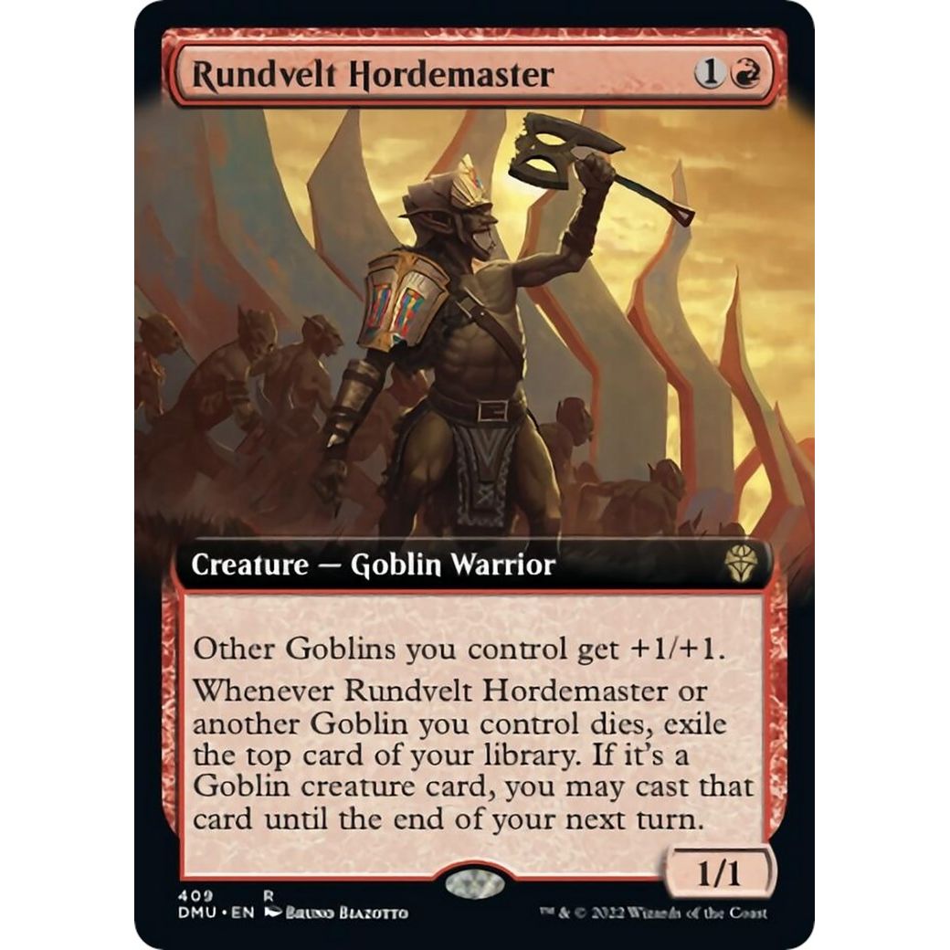Image for Rundvelt Hordemaster (Extended Art) (409) (DMU) - Magic: The Gathering