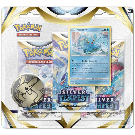Image for Silver Tempest 3 Pack Blister [Manaphy] - Pokemon