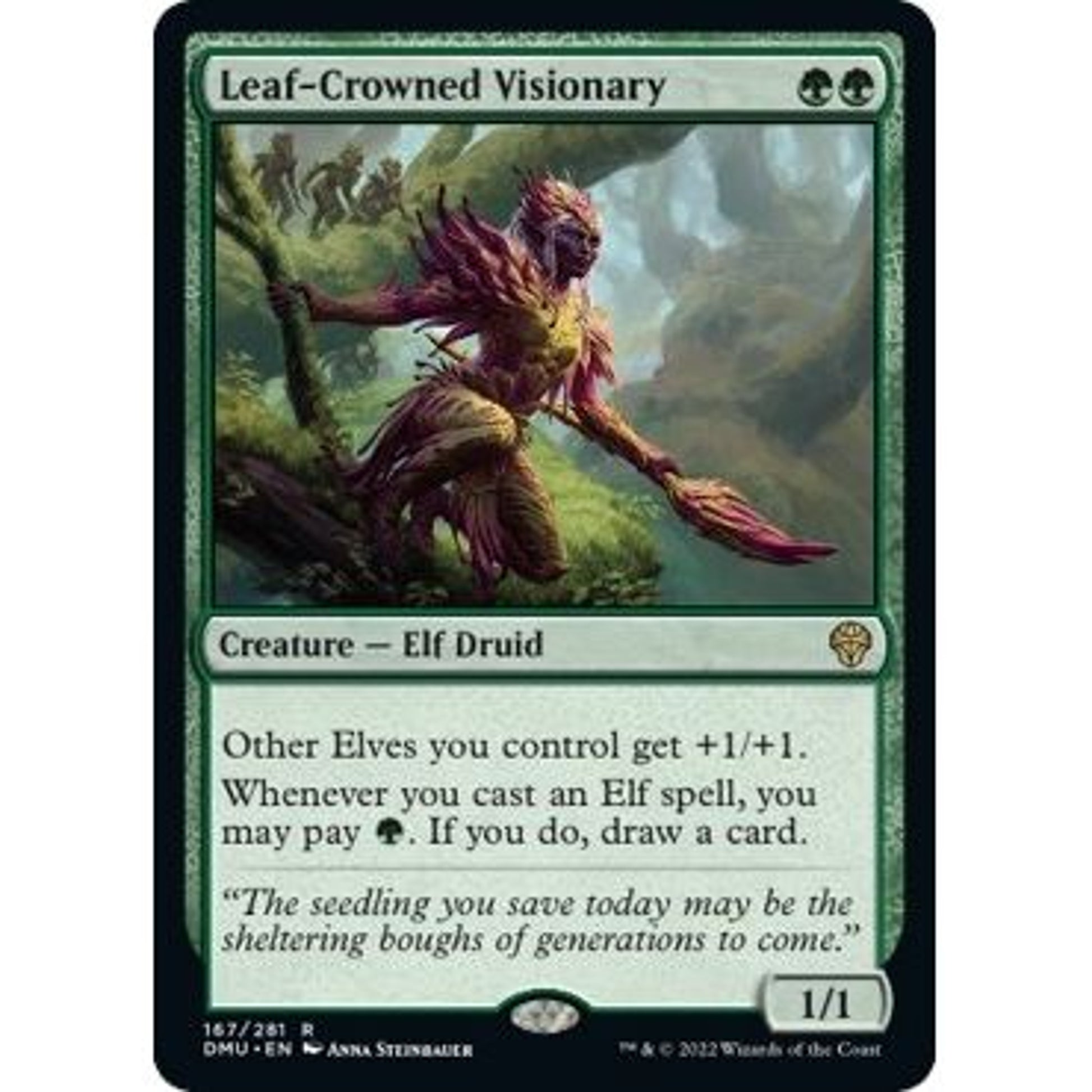 Image for Leaf-Crowned Visionary (167) (DMU) - Magic: The Gathering