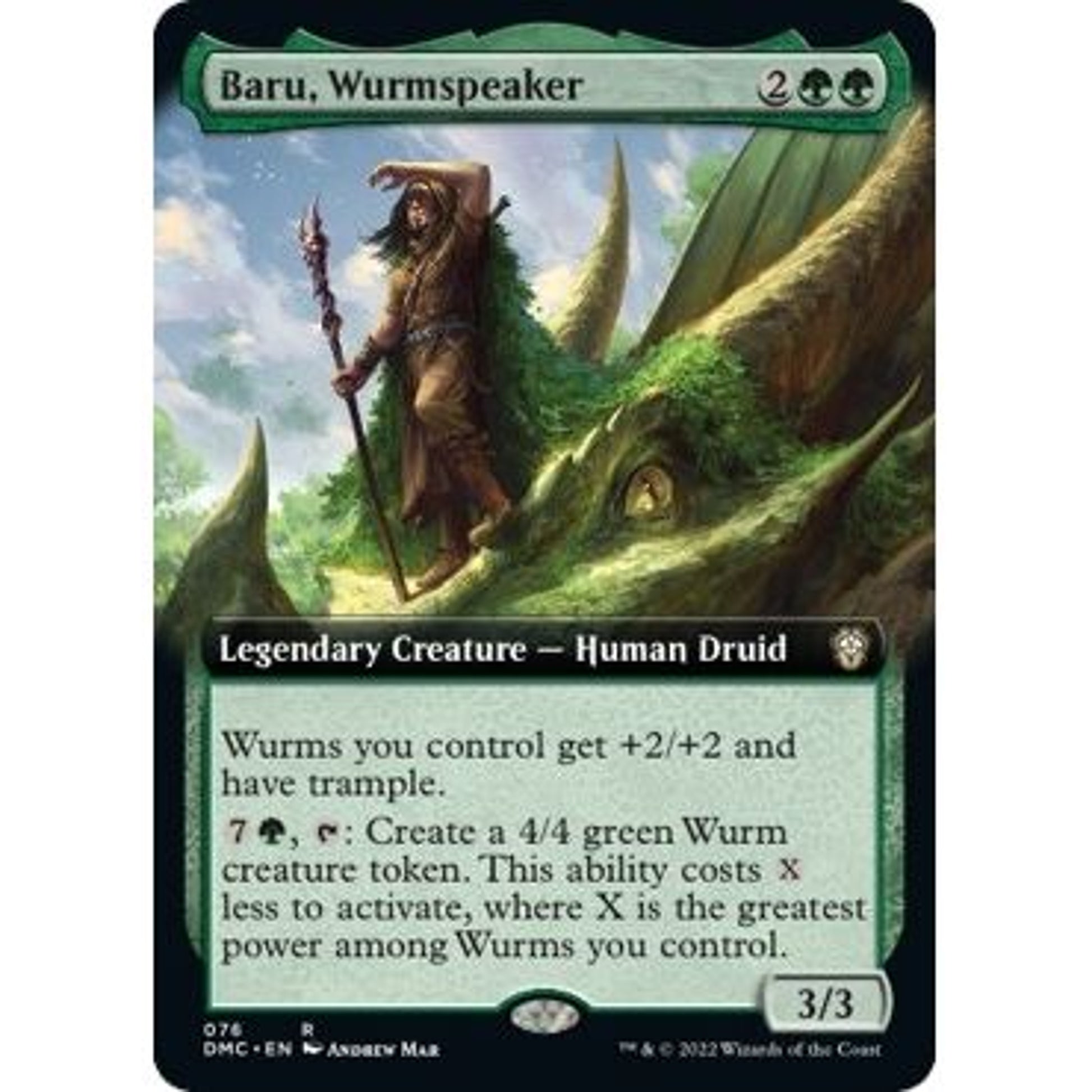 Image for Baru, Wurmspeaker (Extended Art) (76) (DMC) - Magic: The Gathering