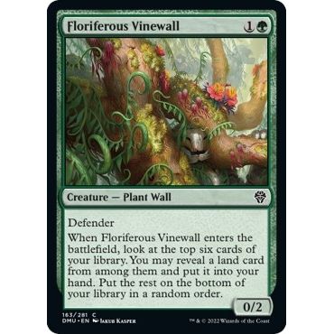 Image for Floriferous Vinewall (163) (DMU) - Magic: The Gathering