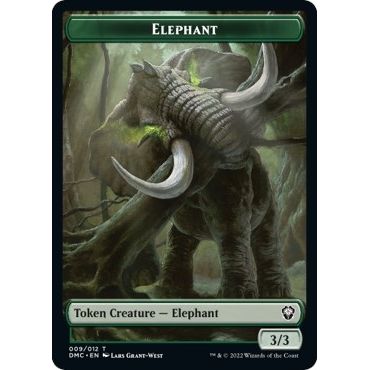Image for Elephant // Treasure Double-Sided Token (9 // 24) (DMC) - Magic: The Gathering
