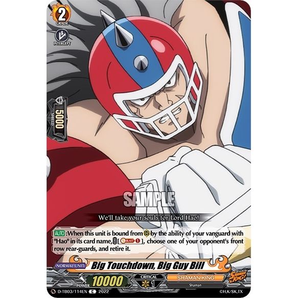 Image for Big Touchdown, Big Guy Bill (D-TB03/114EN) (D-TB03) - Cardfight Vanguard