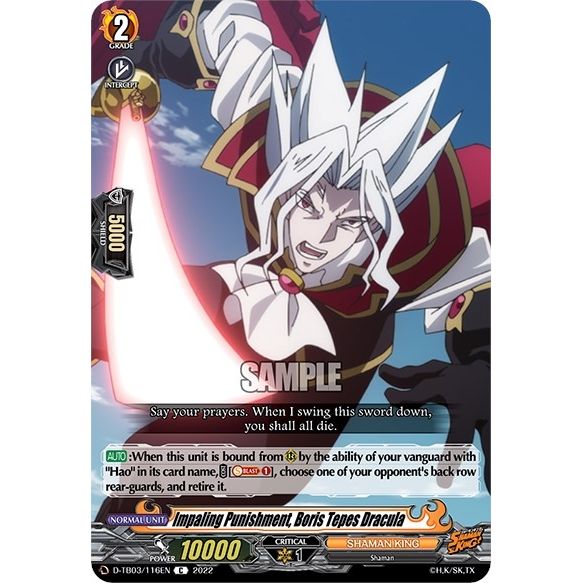 Image for Impaling Punishment, Boris Tepes Dracula (D-TB03/116EN) (D-TB03) - Cardfight Vanguard