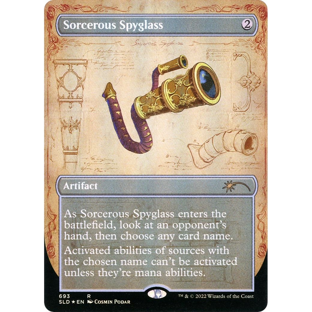 Image for Sorcerous Spyglass (Borderless) (693) (SLD) - Magic: The Gathering