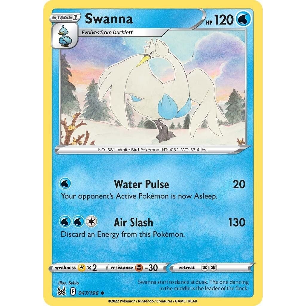 Image for Swanna (047/196) (SWSH11) - Pokemon