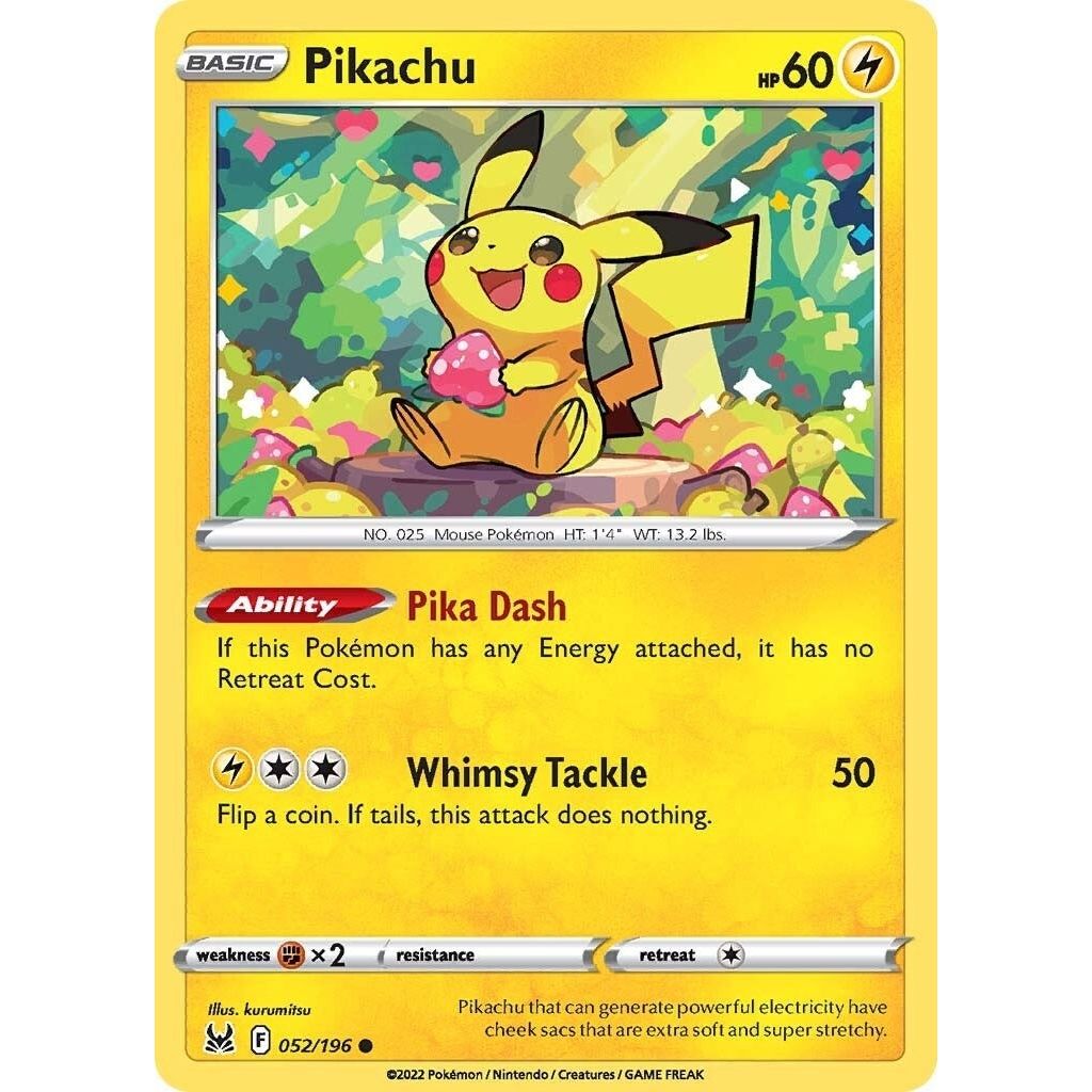 Image for Pikachu (052/196) (SWSH11) - Pokemon