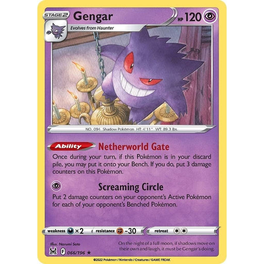 Image for Gengar (066/196) (SWSH11) - Pokemon