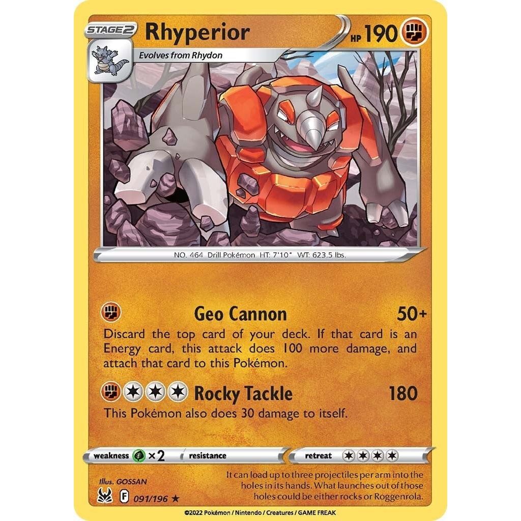 Image for Rhyperior (091/196) (SWSH11) - Pokemon