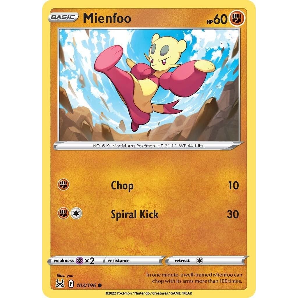 Image for Mienfoo (103/196) (SWSH11) - Pokemon