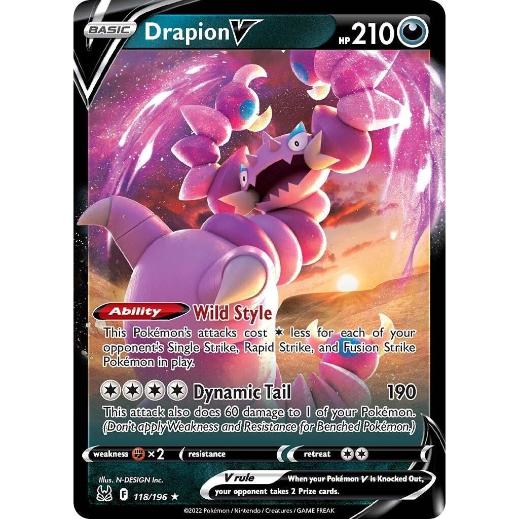 Image for Drapion V (118/196) (SWSH11) - Pokemon