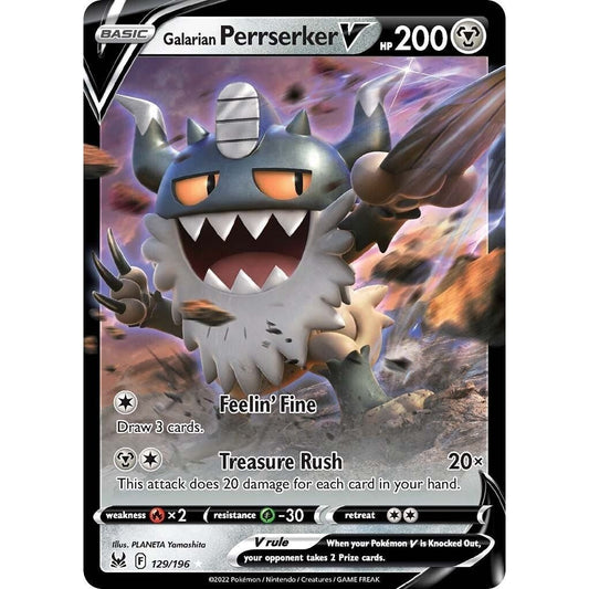 Image for Galarian Perrserker V (129/196) (SWSH11) - Pokemon
