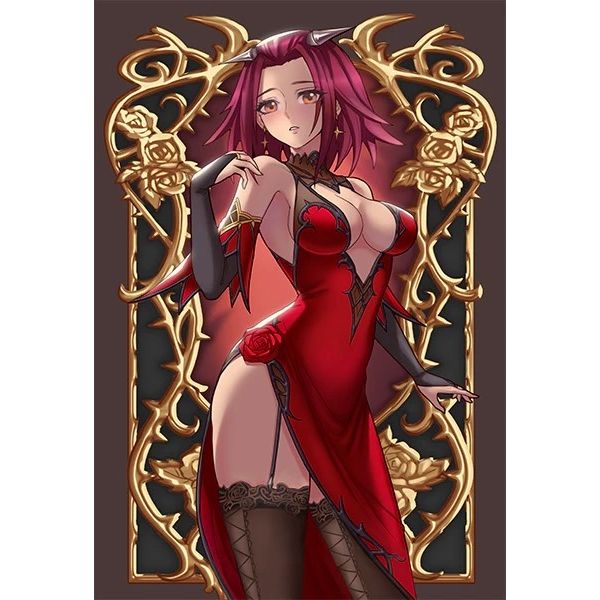 Image for Small Blackrose Gown Front Pose Sleeves (70-Pack) - Card Sleeves