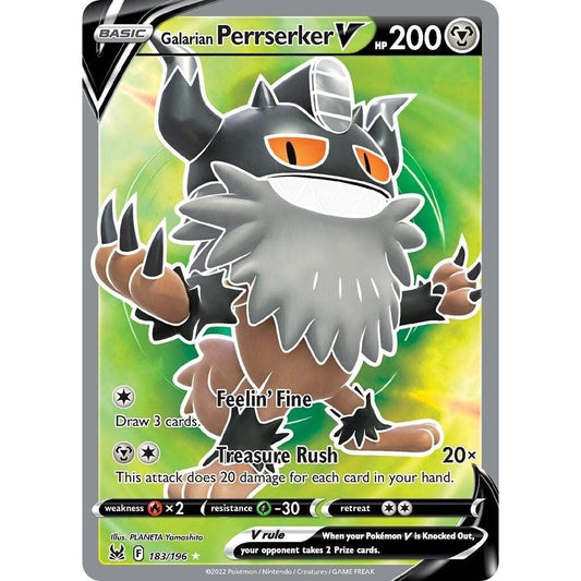 Image for Galarian Perrserker V (Full Art) (183/196) (SWSH11) - Pokemon