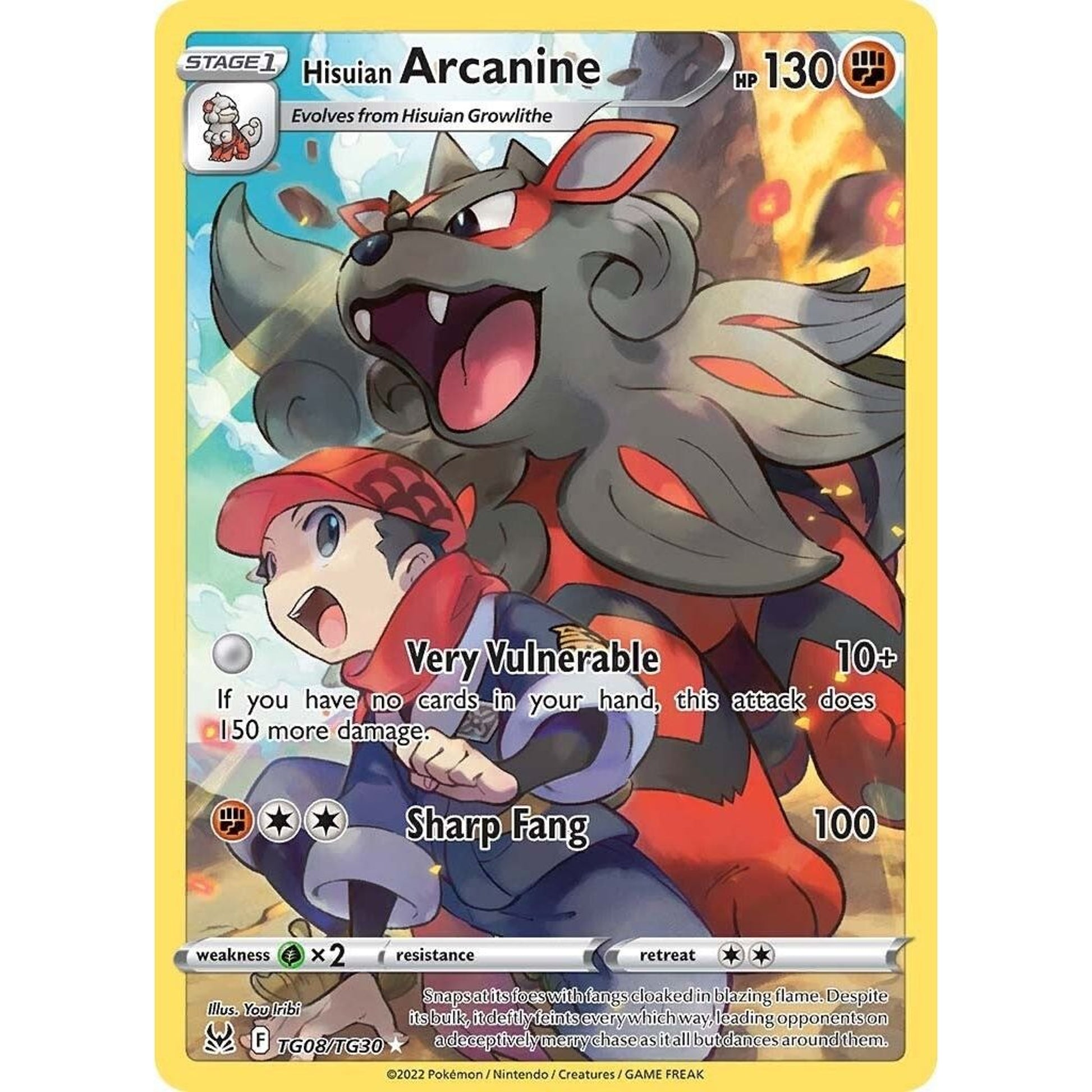 Image for Hisuian Arcanine (TG08/TG30) (SWSH11: TG) - Pokemon
