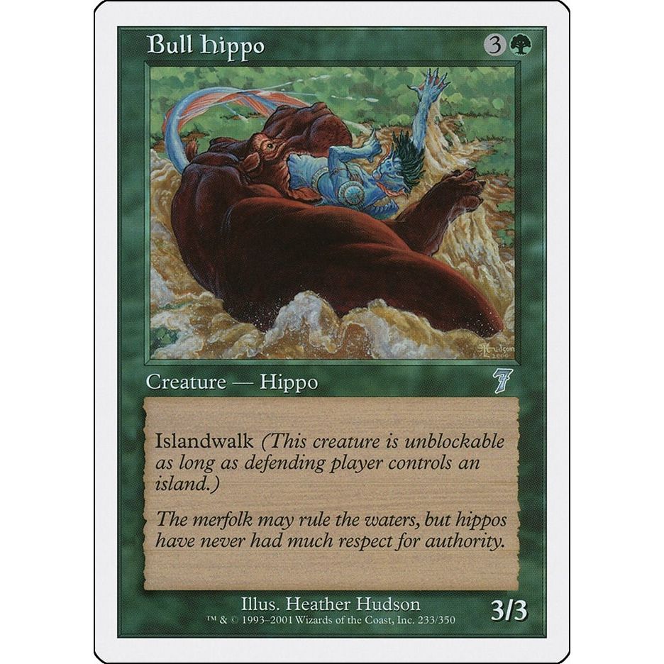 Image for Bull Hippo (233) (7ED) - Magic: The Gathering