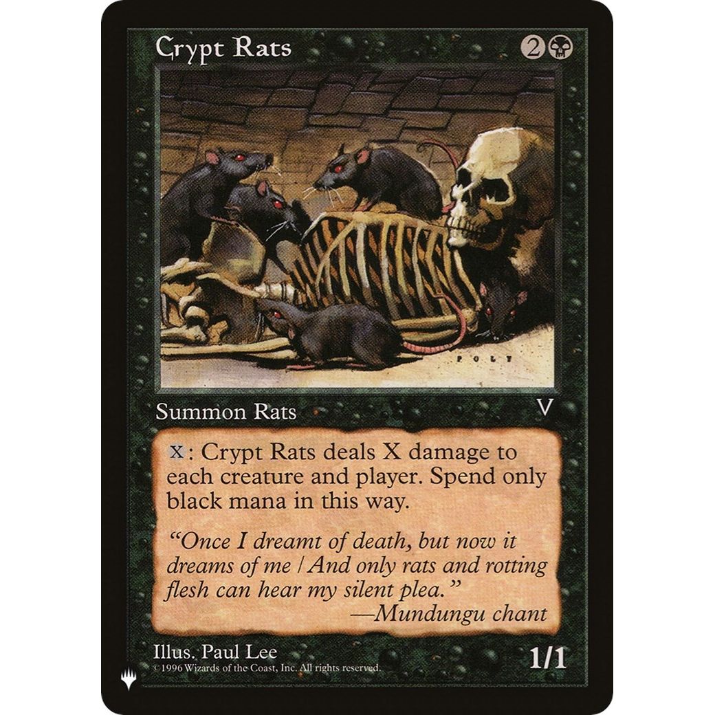 Image for Crypt Rats (LIST) - Magic: The Gathering