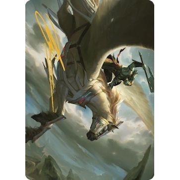 Image for Cleaving Skyrider Art Card (Gold-Stamped Signature) (5) (ASDMU) - Magic: The Gathering