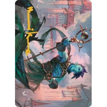 Image for Haughty Djinn Art Card (Gold-Stamped Signature) (15) (ASDMU) - Magic: The Gathering