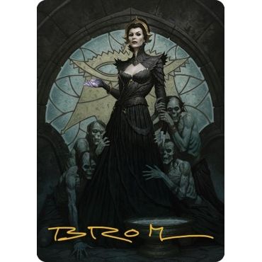 Image for Liliana of the Veil Art Card (Gold-Stamped Signature) (24) (ASDMU) - Magic: The Gathering