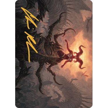 Image for Sheoldred, the Apocalypse Art Card (Gold-Stamped Signature) (26) (ASDMU) - Magic: The Gathering