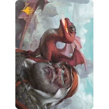Image for Dragon Whelp Art Card (Gold-Stamped Signature) (29) (ASDMU) - Magic: The Gathering