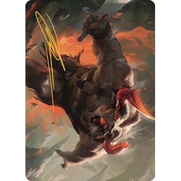 Image for Furious Bellow Art Card (Gold-Stamped Signature) (31) (ASDMU) - Magic: The Gathering