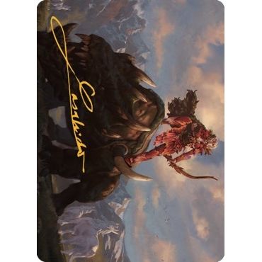 Image for Meria's Outrider Art Card (Gold-Stamped Signature) (37) (ASDMU) - Magic: The Gathering