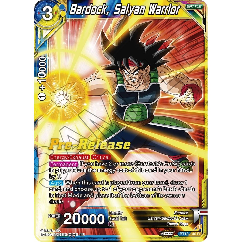 Image for Bardock, Saiyan Warrior (BT18-146) (DBS-B18PRE) - Dragon Ball Super: Masters