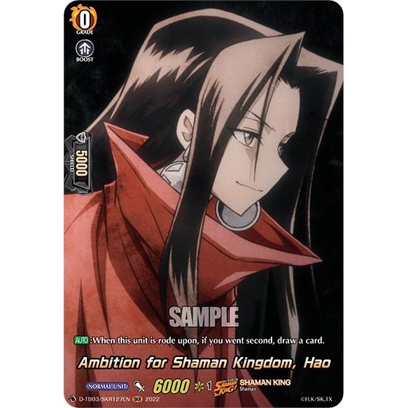 Image for Ambition for Shaman Kingdom, Hao (SKR) (D-TB03/SKR127EN) (D-TB03) - Cardfight Vanguard