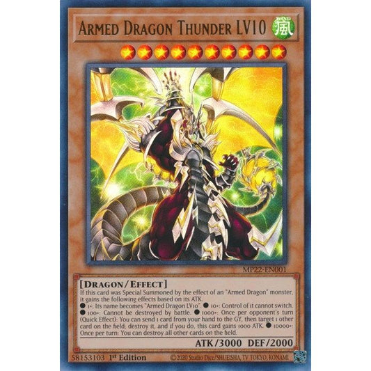 Image for Armed Dragon Thunder LV10 (MP22-EN001) (MP22) - YuGiOh