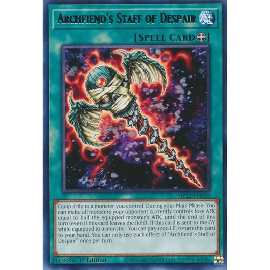Image for Archfiend's Staff of Despair (MP22-EN036) (MP22) - YuGiOh