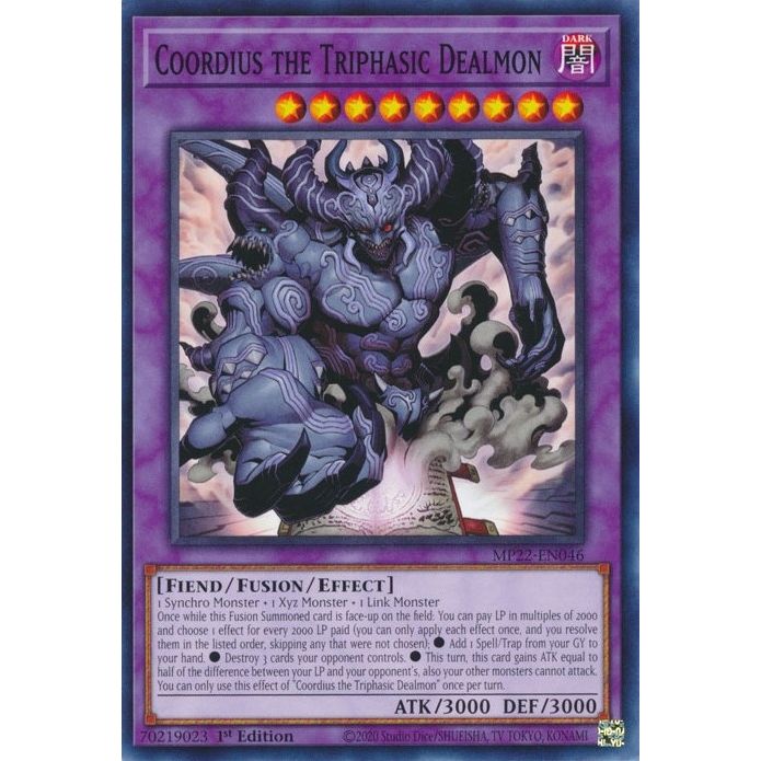 Image for Coordius the Triphasic Dealmon (MP22-EN046) (MP22) - YuGiOh