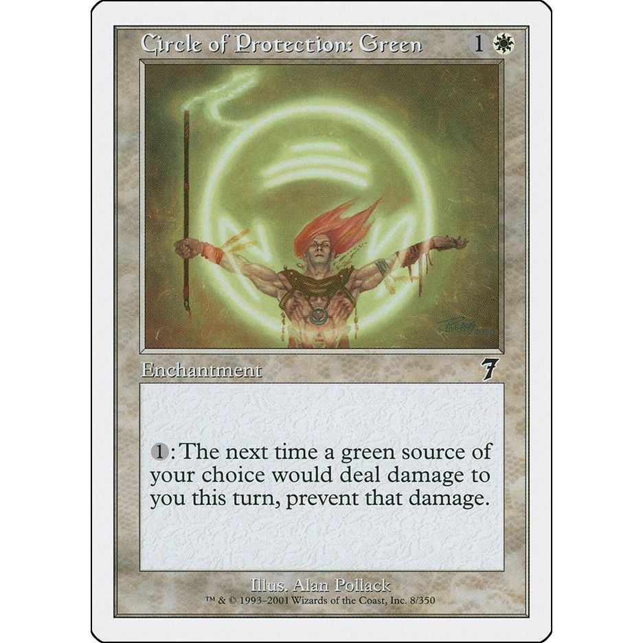 Image for Circle of Protection: Green (8) (7ED) - Magic: The Gathering