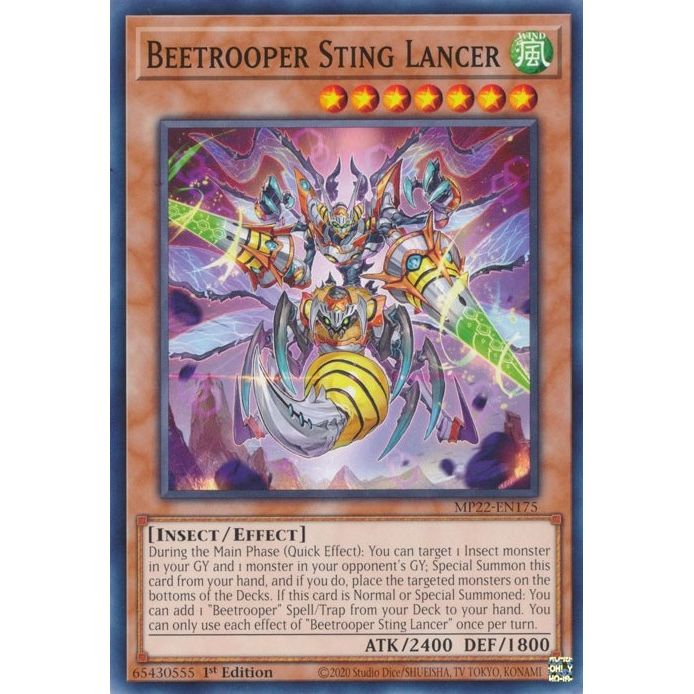 Image for Beetrooper Sting Lancer (MP22-EN175) (MP22) - YuGiOh