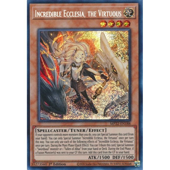 Image for Incredible Ecclesia, the Virtuous (MP22-EN188) (MP22) - YuGiOh