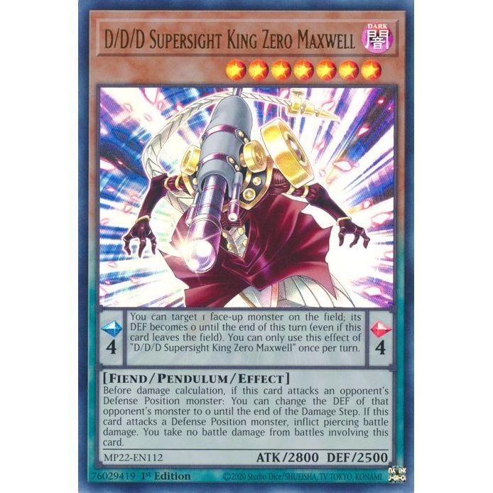 Image for D/D/D Supersight King Zero Maxwell (MP22-EN112) (MP22) - YuGiOh
