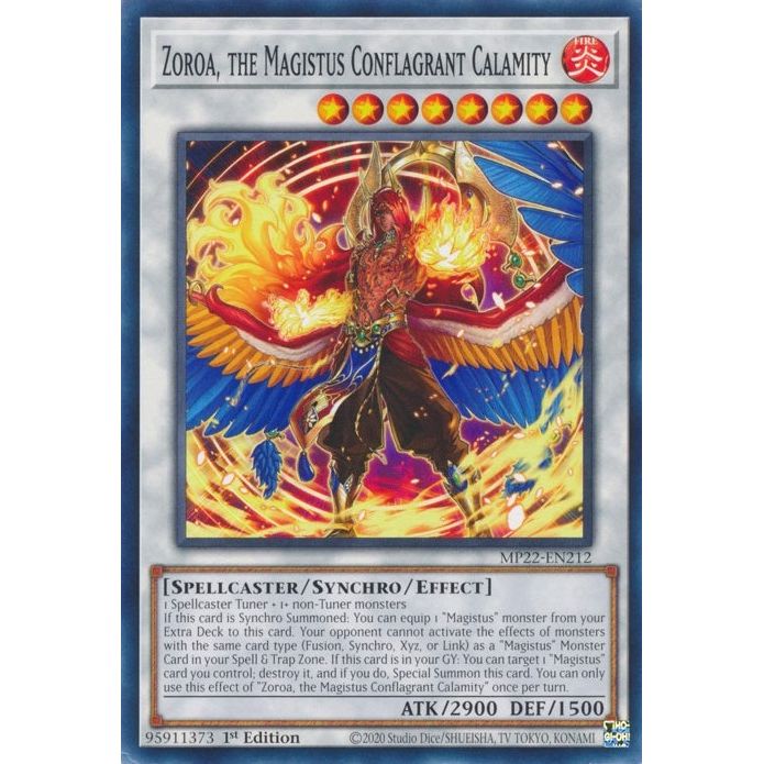 Image for Zoroa, the Magistus Conflagrant Calamity (MP22-EN212) (MP22) - YuGiOh