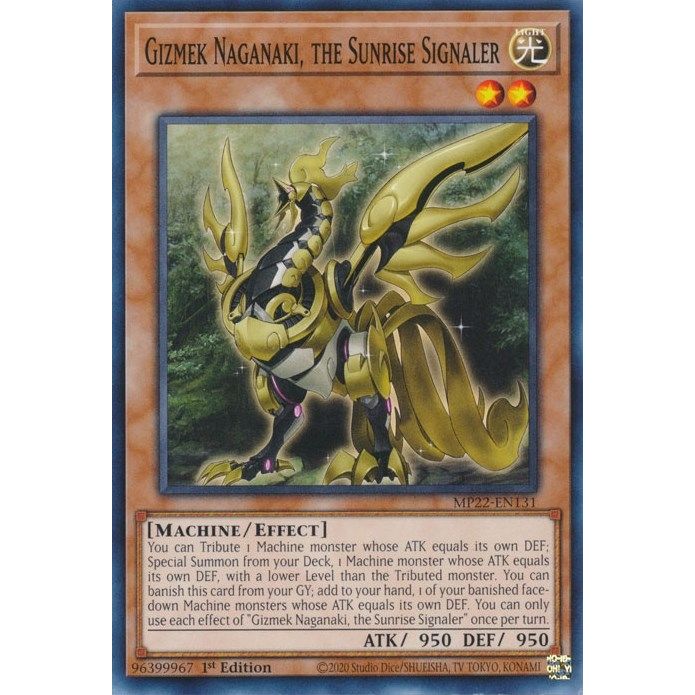 Image for Gizmek Naganaki, the Sunrise Signaler (MP22-EN131) (MP22) - YuGiOh